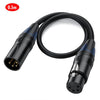 Cable adaptador de audio para auriculares JUNSUNMAY de 4 pines XLR macho a hembra, longitud: 0,5 m