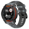 Correa de silicona con estampado de camuflaje para Garmin Instinct 3 AMOLED/Solar de 45 mm (negro y gris)