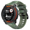 Correa de silicona con estampado de camuflaje para Garmin Instinct 3 AMOLED/Solar de 50 mm (verde militar)