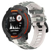 Correa de silicona con estampado de camuflaje para Garmin Instinct 3 AMOLED/Solar de 50 mm (gris y blanco)