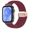 Correa de reloj trenzada con hebilla magnética para Huawei Watch Fit 5 / Fit 5 Pro / Fit 4 (rojo vino)