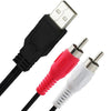 Cable divisor de audio y vídeo JUNSUNMAY de 1,5 m con conector USB 2.0 macho a 2 RCA macho.
