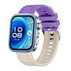 Correa de silicona con hebilla de pasador y cabeza de metal para Huawei Watch Fit4/Fit4 Pro/Fit3 (morado estrella)