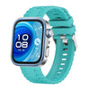 Correa de silicona con hebilla de pasador y cabeza de metal para Huawei Watch Fit4 / Fit4 Pro / Fit3 (verde azulado)