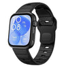 Correa de silicona con hebilla invertida Wave para Huawei Watch Fit 5 / Fit 5 Pro / Fit 4 (negra)