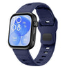 Correa de silicona con hebilla invertida Wave para Huawei Watch Fit 5 / Fit 5 Pro / Fit 4 (azul medianoche)