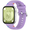 Correa de silicona plateada con hebilla cosida para Huawei Watch Fit 5 / Fit 5 Pro / Fit 4 (Lila Morado)