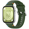 Correa de silicona plateada con hebilla cosida para Huawei Watch Fit 5 / Fit 5 Pro / Fit 4 (verde militar)