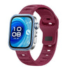 Correa de silicona negra con hebilla punteada (rojo vino) para Huawei Watch Fit 5 / Fit 5 Pro / Fit 4