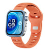 Correa de silicona plateada con hebilla punteada (naranja) para Huawei Watch Fit 5 / Fit 5 Pro / Fit 4