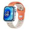 Correa de silicona plateada con hebilla punteada (naranja estrellada) para Huawei Watch Fit 5 / Fit 5 Pro / Fit 4