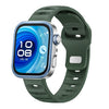 Correa de silicona con hebilla plateada y puntos para Huawei Watch Fit 5 / Fit 5 Pro / Fit 4 (verde)