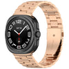 Correa de acero inoxidable de tres cuentas para Galaxy Watch9/8/9 Classic/8 Classic con herramienta de extracción (oro rosa)