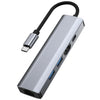 Adaptador 2403 Tipo-C a 100M RJ45 USB3.0 USB2.0 4K/30Hz HD PD100W Hub USB 5 en 1