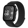 Correa de reloj de nailon tejido con cierre de velcro y interfaz metálica para Huawei Watch Fit 4 / Fit 4 Pro / Fit 3 (negra)
