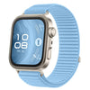 Correa de nailon tejido con cierre de velcro y interfaz metálica para Huawei Watch Fit 4 / Fit 4 Pro / Fit 3 (azul isla)