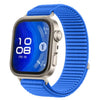 Correa de reloj de nailon tejido con cierre de velcro y interfaz metálica para Huawei Watch Fit 4 / Fit 4 Pro / Fit 3 (azul claro)