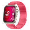 Correa de reloj de nailon tejido con cierre de velcro y interfaz metálica para Huawei Watch Fit 4 / Fit 4 Pro / Fit 3 (rojo hidro)