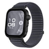 Correa de nailon tejido con cierre de velcro y interfaz metálica para Huawei Watch Fit 4, Fit 4 Pro y Fit 3 (gris oscuro)