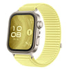 Correa de nailon tejido con cierre de velcro y interfaz metálica para Huawei Watch Fit 4, Fit 4 Pro y Fit 3 (amarillo neón)