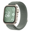 Correa de nailon tejido con cierre de velcro y interfaz metálica para Huawei Watch Fit 4, Fit 4 Pro y Fit 3 (gris y verde)