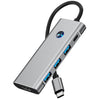 Adaptador 7 en 1 tipo C Hub USB 3.0 PD 100 W 4K HD para portátiles