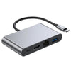 Concentrador de aluminio con puerto de carga PD100W, tipo C a RJ45, 4K/30 Hz HD, USB 3.0