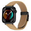 Correa de cuero negra con hebilla trasera y textura de lichi para Huawei Watch Fit 5 / Fit 5 Pro / Fit 4 (Camel)