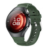 Correa de silicona con hebilla de metal para Huawei Watch 5 de 42 mm (verde salvaje)