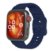 Correa de silicona de color sólido con textura ondulada para Huawei Watch Fit 5 / Fit 5 Pro / Fit 4 (azul medianoche).