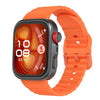 Correa de silicona de color sólido con textura ondulada para Huawei Watch Fit 5 / Fit 5 Pro / Fit 4 (naranja)