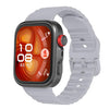 Correa de silicona de color sólido con textura ondulada (gris claro) para Huawei Watch Fit 5 / Fit 5 Pro / Fit 4