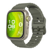Correa de silicona de color sólido con textura de ondas para Huawei Watch Fit 5 / Fit 5 Pro / Fit 4 (verde militar)