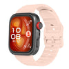 Correa de silicona de color sólido con textura ondulada para Huawei Watch Fit 5 / Fit 5 Pro / Fit 4 (rosa)