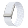 Correa de reloj de nailon con diseño decorativo y fuerza elástica para Whoop 5.0 con electrocardiograma (blanca)