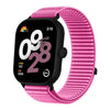 Correa de nailon tejido con cierre de velcro e interfaz metálica para Redmi Watch 6 / Watch 5 / Watch 4 (Rosa Peonía)