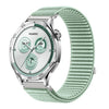 Correa de reloj de nailon tejido de 18 mm con cierre de velcro y interfaz metálica (azul aguamarina)