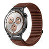 Correa de reloj de nailon tejido de 20 mm con cierre de velcro y interfaz metálica (terracota)