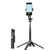 Palo selfie portátil extensible P135 con trípode y control remoto (negro)