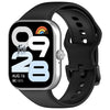 Correa de silicona suave de color sólido con hebilla de acero negra para Redmi Watch Move (negra)