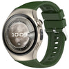 Correa de silicona vertical de color sólido para Huawei Watch 5 de 42 mm (verde militar)