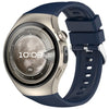 Correa de silicona sólida vertical para Huawei Watch 5 de 42 mm (azul oscuro)