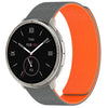 Correa magnética suave de silicona con veta de madera para Amazfit Active 2 / Active 2 Square Cloud (gris y naranja)