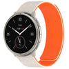 Correa magnética de silicona suave con veta de madera para Amazfit Active 2 / Active 2 Square Cloud (naranja estrellado)