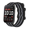 Correa de nailon con hebilla de aro para reloj Garmin Venu X1 (negro y gris)