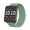 Correa de reloj de nailon con cierre de velcro y anillo metálico de dos secciones para Garmin Venu X1 (aguamarina)