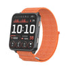 Correa de reloj de nailon con cierre de velcro y anillo metálico de dos secciones para Garmin Venu X1 (naranja brillante)