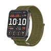 Correa de reloj de nailon con cierre de velcro y anillo metálico de dos secciones para Garmin Venu X1 (verde oliva)