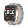 Correa de reloj de nailon con cierre de velcro y anillo metálico de dos secciones para Garmin Venu X1 (colorida)