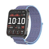 Correa de reloj de nailon con cierre de velcro y anillo metálico de dos secciones para Garmin Venu X1 (azul celeste)